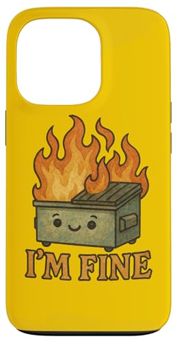I'm Fine Dumpster Fire A[g[N 킢ݔ t@C[A[g X}zP[X iPhone 13 Pro p