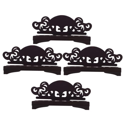 NOLITOY Expositores para Plegables 4 Unidades Soporte de Ventilador de Mano Base de Plástico para Coleccionistas Uso Oficina Galería y Escritorio Doméstico