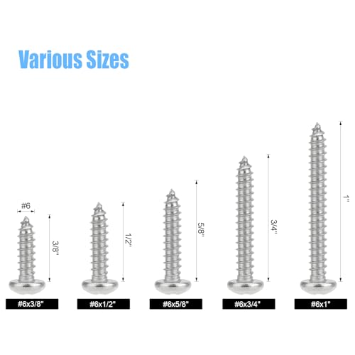 Kit de vis DYWISHKEY boîtier de 186 pièces pour assemblages précis de menuiserie - 7