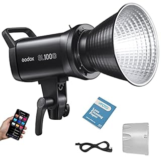 Godox SL100D Luce Video LED 100W 5600K CRI96 TLCI97 Studio Light, Uscita Continua, 8 Modalità FX, Bowens Mount, per Video Di Youtube Pubblicità e Scene Di Movimento Lento