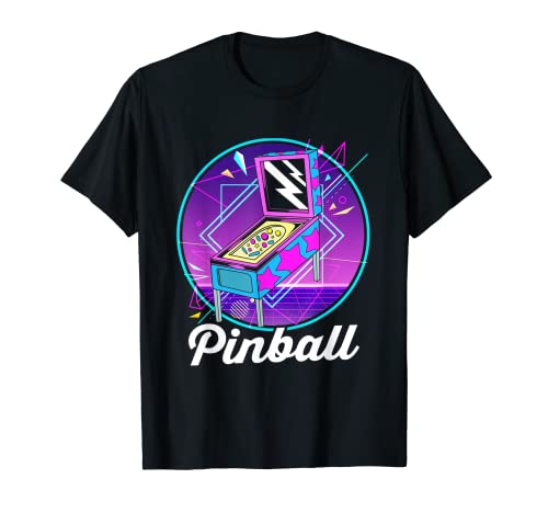 Máquina de pinball estilo disco retro para hombre Camiseta