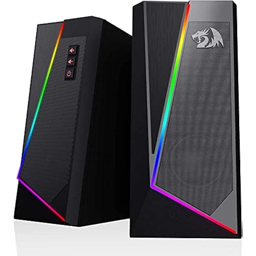 Redragon GS520 Wired 2.0 Channel Stereo Sound Desktop RGB Computer Speakers