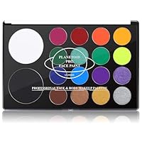 UCANBE Face & Body Paint, Water-Activated SFX Makeup Palette - Extra Large White & Black Pan, 18 Safe, Non-Toxic Colors for Halloween, Cosplay, Parties, Theater & Stage