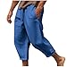 Z-55 Royal Blue Man Pants Pants for Mens Faux Linen Anatomy Scrub Cargo Pleated Paperbag Straight Leg Plain Fall Summer Pants 2026 Clothes LR S