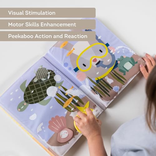 Taf Toys 13465 - Magisches Wasserbuch für Kinder – Mit Wasserstempel, Wird lebendig beim Befeuchten – Ab 18 Monaten, fördert Kreativität und Sinne, interaktives Spielzeug