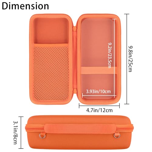 Image of co2CREA Hard Travel Case for Bose SoundLink Flex 2 /1 Speaker, Orange | Carabiner Attachment, Comfortable Handle, Detachable Shoulder Strap, Accessory Organization, Secure Protective Storage