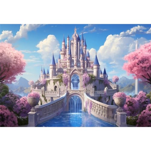 Caaerttply Fantasy Flower Garden Fotohintergrund – 3 X 2,5 M, Rosa Blumenwunderland