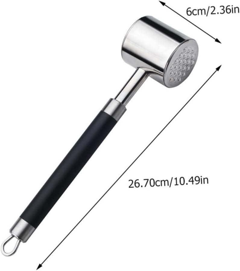 Zerodeko 1pc Meat Tenderizer Hammer Mallet Dual-sided Kitchen Tool for Pounding Beef Chicken Pork Ergonomic Non- Grip for Easy Use Food-grade Material