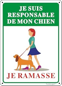 Yuzkouge 2 Stück Hund Crotte Schild SRDM