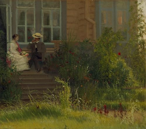 Toile Artistes Dacha à Siverskaya de Kramskoi - Affiche Décoration Bureau 60x90cm
