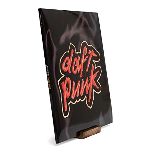 Kaiu Premium Vinyl Record Stand - Showcase Your Now Playing Album Cover - Minimalistic & Elegant Holder Design- Compatible With All Cds & Lps - Walnut #TOP1