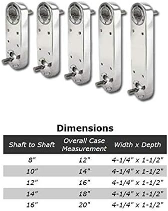 Miniatura 8 de Caja de dirección transparente de 12 pulgadas Offset Steer Drop-Brushed-34-36 Spline