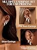 CASSIECA 7Pairs Silver Earrings for Women 316L Surgical Steel Flat Back Earrings Hypoallergenic Silver Hoops Stud Earring Set Small Huggie Hoops Sleeper Earring for Multiple Ear Piercings #3
