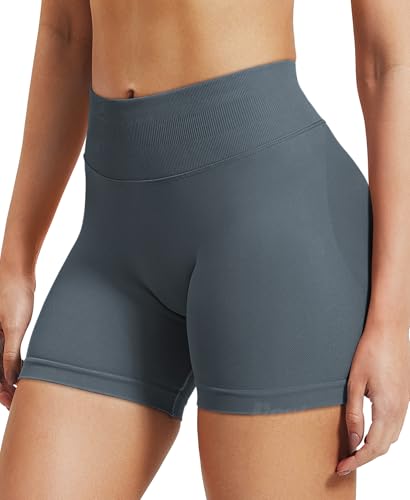 Image of VOYJOY Women Workout Impact Shorts 2.5 inch / 3.6 inch / 4.5 inch / 6 inch Scrunch Butt Booty | Tummy Control, High Waisted, Bike Short, Gentle Compression, for Women