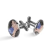 Gemelos de buena calidad: gemelos personalizados de acero inoxidable de alta calidad para hombre, altamente pulidos y nunca se desvanecen, y los patrones personalizados únicos muestran tu personalidad. Te hace diferente de la multitud.