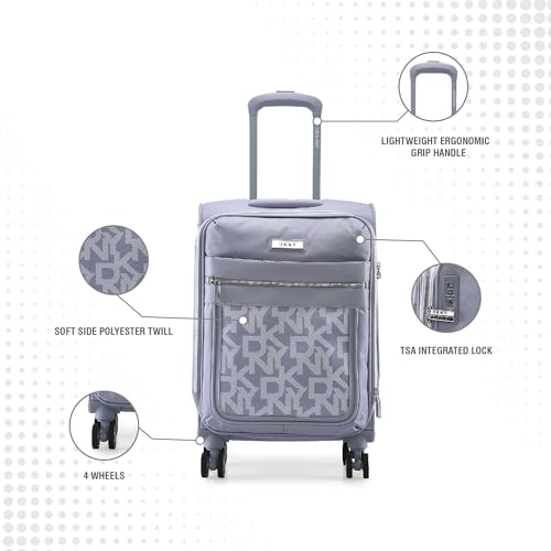 Image of DKNY After Hours Range Grey Color 21 inch Cabin Trolley