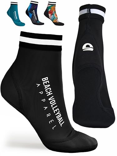 Beach Volleyball Apparel - Beach Socks Protectores Para Voley Playa De Neopreno (Negro, 42-44)