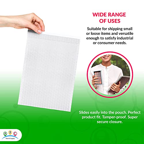 Abc Clear Bubble Out Bags 12 X 11.5, Packaging Bubble Bags For Shipping Pack Of 10, Polyethylene Self Seal Bubble Pouches, Bubble Packaging Bags With 3/16” Lining, Protective Packing Bubbles Bags #TOP3