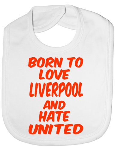 Print4U Love Liverpool Hate Man Utd- Funny bébé/Enfant/Nouveau-né  Bébé Cadeau, Blanc, Taille Unique