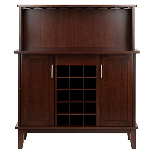 Winsome 40339 Beynac Bar Cappuccino Wine Cabinet thumb #4