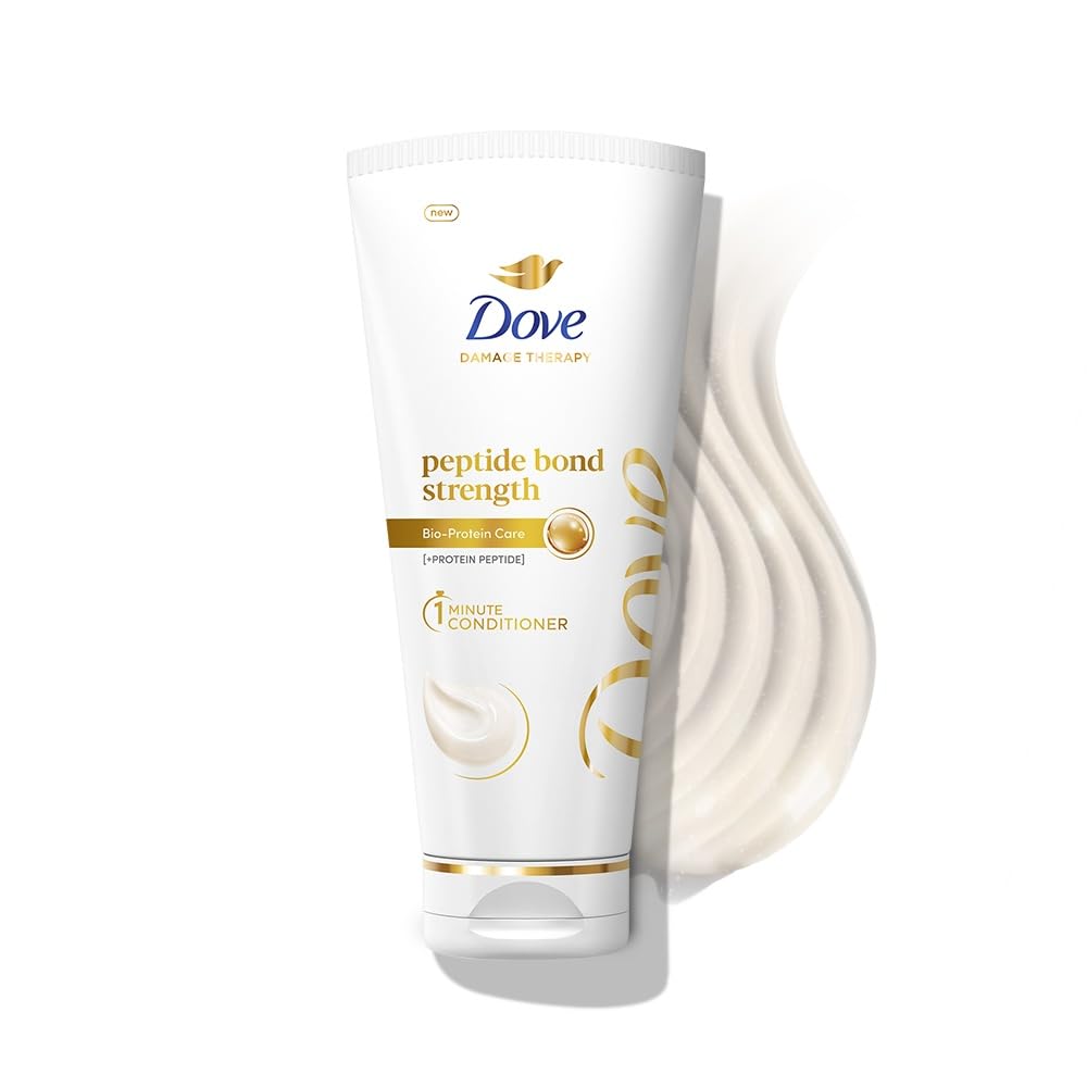 Dove Peptide Bond Strength Conditioner for Dry & Damaged Hair - 175 ml | Enriched with PROTEIN PEPTIDES | Reconstructs broken Bonds for Fortified, Detangled & Smooth Hair-image-27