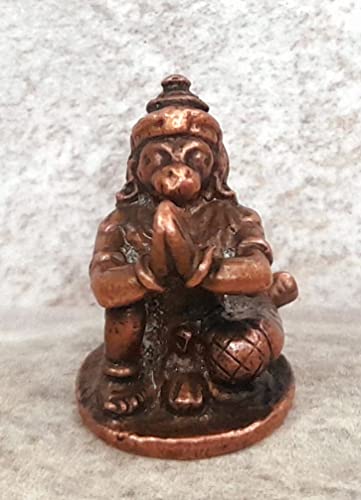 Image of Copper Hanuman Idol 0.7 in | Patina Antique Finish | 18g