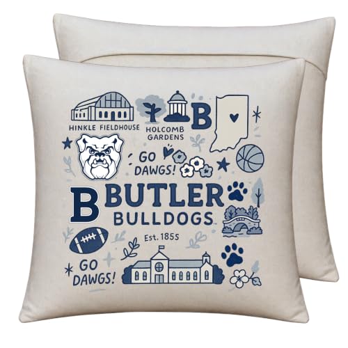 R and R Imports Butler Bulldogs Officially Licensed 18" x 18" Throw Pillow Cover – Medley Design
