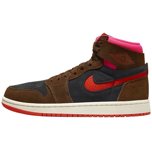 NIKE Air Jordan 1 Zoom CMFT 2 Women's Shoes (DV1305-206, Cacao Wow/Black/Hyper Pink/Picante Red) Size 5.5