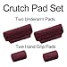 SPRING SEAON Crutches Padding Universal Crutch Pads for Armpits and Hand Grips Pads for Crutches Underarm Crutch Cushions Fluffy Crutch Covers Machine Washable (Wine Red)