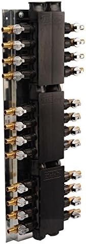 SharkBite 24 Port Home Run Manifold 3/4 Inch MNPT Inlet x 1/2 Inch Brass Crimp Ball Valve Outlets, PEX Pipe, PE-RT, RM22728