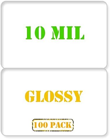 100 x Glossy Butterfly Laminating Pouch - 10 mil - for CR80 Standard Size IDs