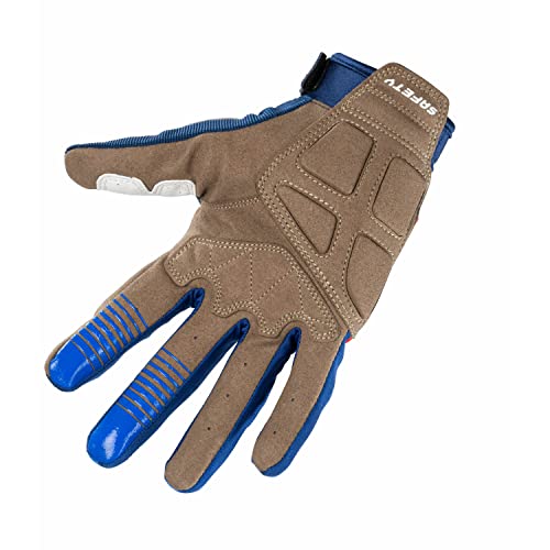 Gants Moto KENNY Safety Bleu Blanc Rouge 21