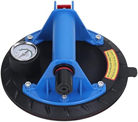 7.82in Vacuum Suction Cup Hand Lifter, Heavy Duty Industrial Strong Suction Glass Handling Tool Glass Installation