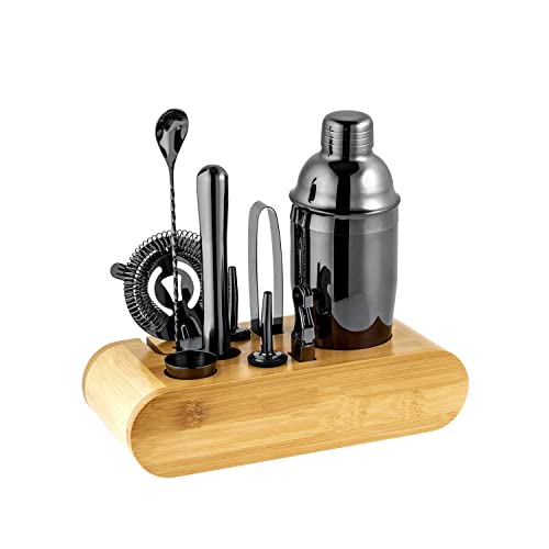 Vg Cocktail Shaker Set Bartender Kit With Stand, Cocktail Kit Bar Tools Set For Drink Mixer, Bar Cart Accessories For The Home Bar Set (Black) #TOP1