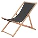 Produktbild Festnight Klappbar Strandstuhl aus Holzrahmen + Stoff, Campingstuhl Holz-Liegestuhl, Gartenliege Klappstuhl für Garten Terrasse Balkon