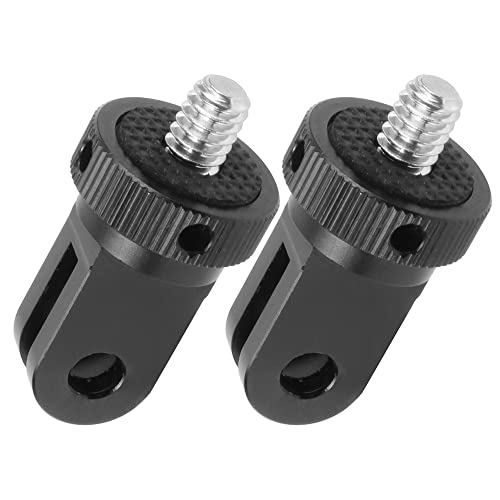 YAAAM 小型 1/4変換 固定 アクセサリー 各種 for GoPro互換品 Insta360互換品 アクションカメラ (1/4変換, 黒2個)