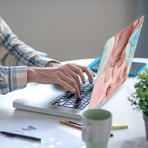 Vinilo impermeable para laptop anticaída de polvo textura mármol reutilizable 15.6 3