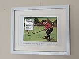 Très perceptible Encadré Règles comiques de Golf XVII par Charles Crombie 30 cm par 40cms