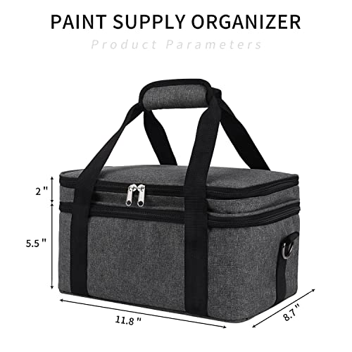 Altllen Acrylic Paint Organizer Paint Brush Holder Art Storage Case For Acrylic Paint Carry Case Craft Paint Storage Paint Containers With Lids Art/Craft Supplies Storage Tote Bag #TOP6