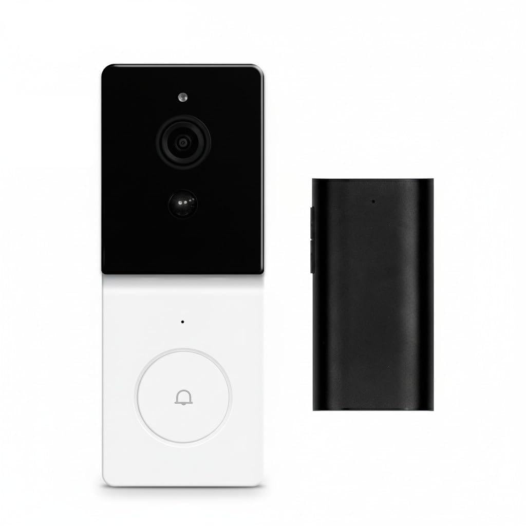 Videocitofono WiFi per interno/esterno, 1080p HD, avvisi di rilevamento del movimento, sicurezza domestica, WDB-TY-B20-EN, WiFi 2,4 GHz, impermeabile IP65, visione notturna, compatibile con