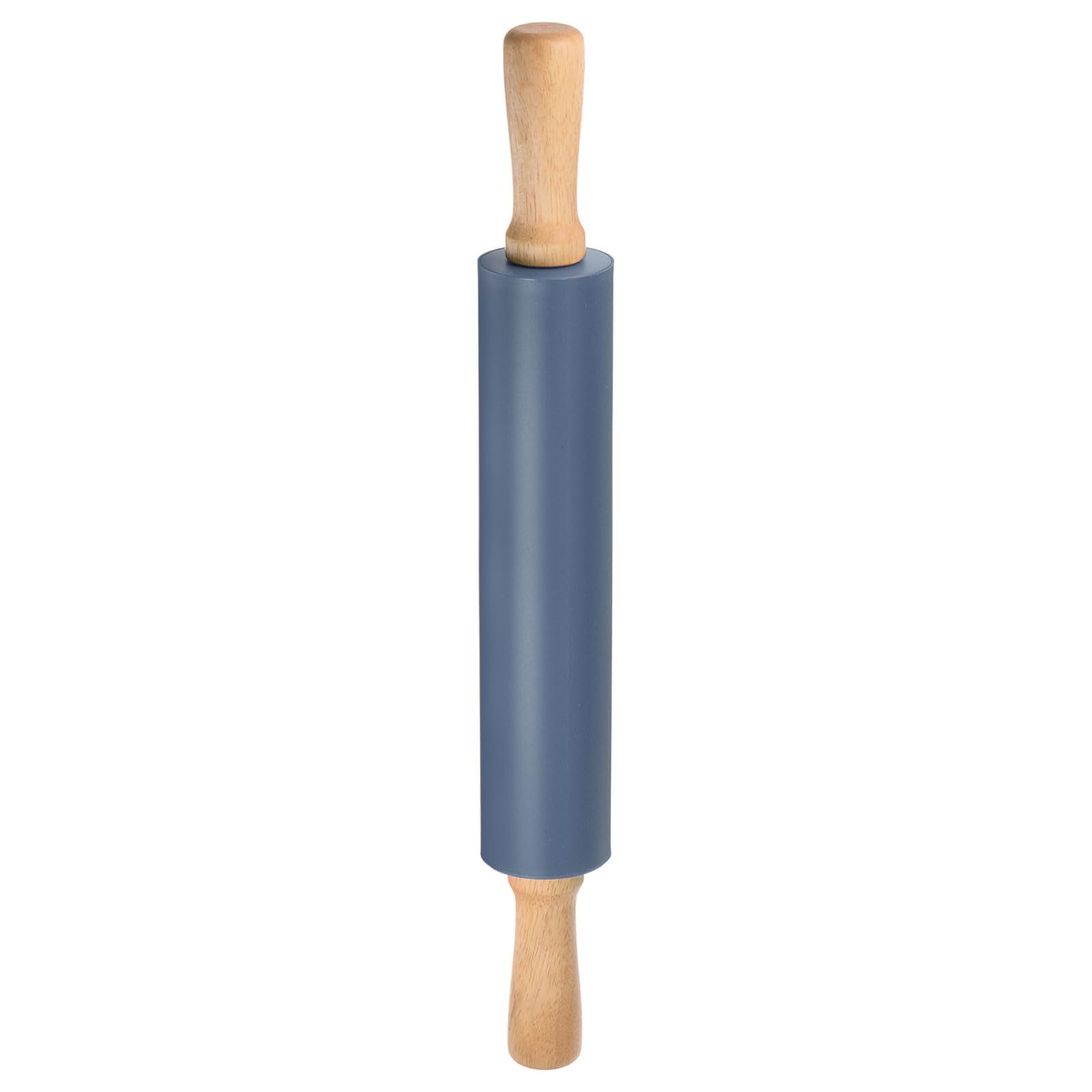sourcing map Silicone Rolling Pins for Baking 17 Inch Wooden Handle Non Stick Rolling Pin Small Roller Playdough Rolling Pins for Dough Pizza Pastry Fondant Kitchen, Drak Blue