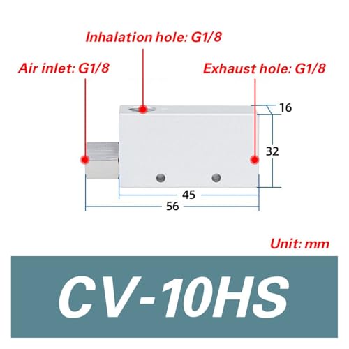 Générateur de vide pneumatique CV-10HS avec raccords de 6mm