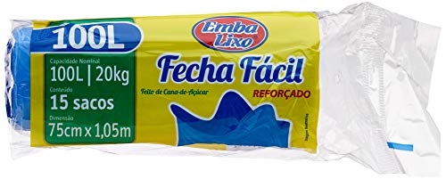 Embalixo Saco Para Lixo Fecha Fácil 100 Litros