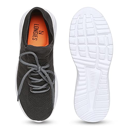 Image of Longies Men's Shoes with lace Dark Grey Casual Shoes-11 /UK (LGMLSSV001)