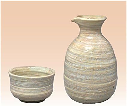 Tokyo Matcha Selection - Sake Bottle & 2 Cup Set - Konsei (C) - Japanese Tokoname-yaki Pottery Ceramic [Standard Ship by Int'l e-Packet: with Tracking & Insurance]