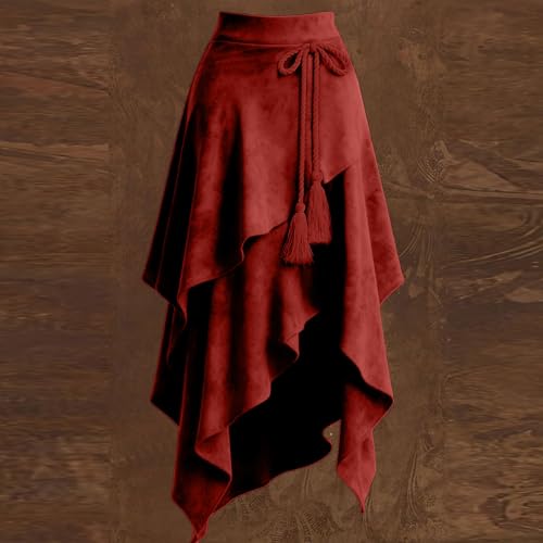 Jupe à franges rétro western en coupe asymétrique et finitions vintage - 5