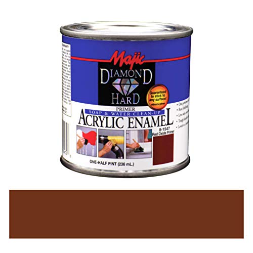 Majic Paints 8-1547-4 Diamond Hard Acrylic Enamel High Gloss Paint, Half Pint/8-Ounce, Red Oxide Primer