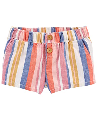 OshKosh B'Gosh girls Pull-on Shorts, Multi-stripe, 4 US