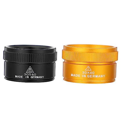 FOMIYES Optical Glass Lens Magnifier 30x Magnification 2 Portable Loupes for Jewelry and Reading Random Color