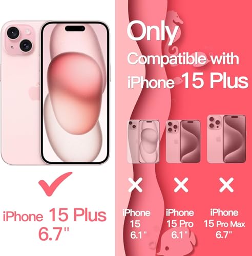Image of GoldKart iPhone 15 Plus Case Wavy Edge Clear Back Design, Anti-Slip Grip Cute Wave Curly Frame Shape Shockproof Soft TPU & Hard PC Bumper Protective Phone Case Cover for Women Girls - White